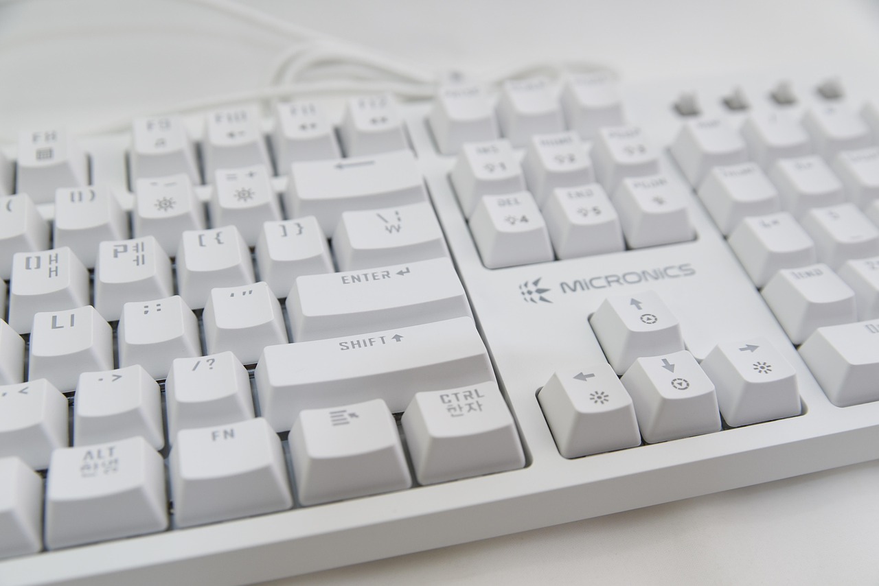 ゲーミングキーボードのアップ