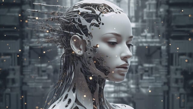 人型ロボットの顔のイメージ